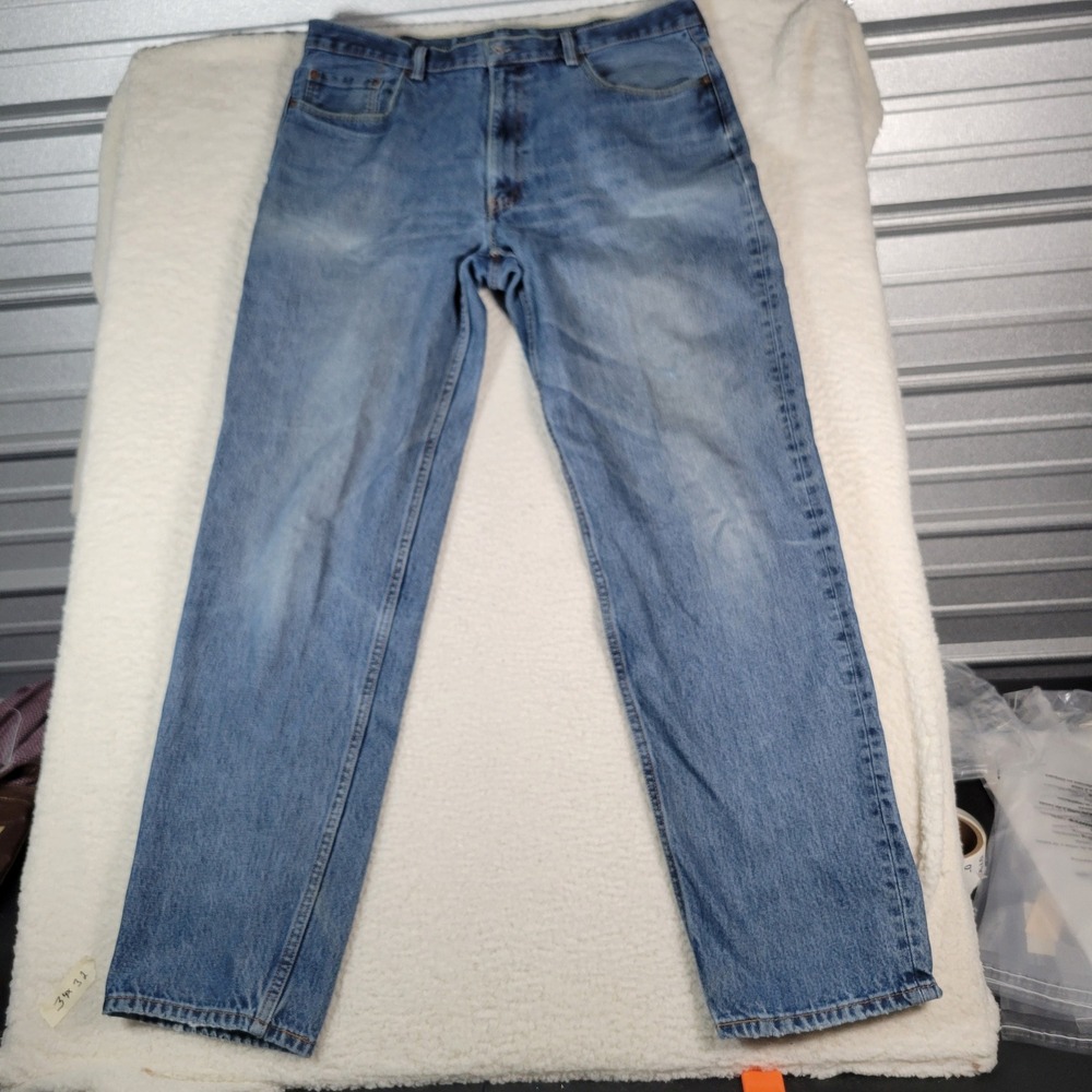 Levi's 550 Relaxed Jeans Mens 40x36 Blue Med Wash Tapered Leg Denim Distressed - Picture 2 of 16